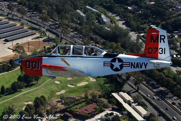 T-34 Mentor over Santa Barbara