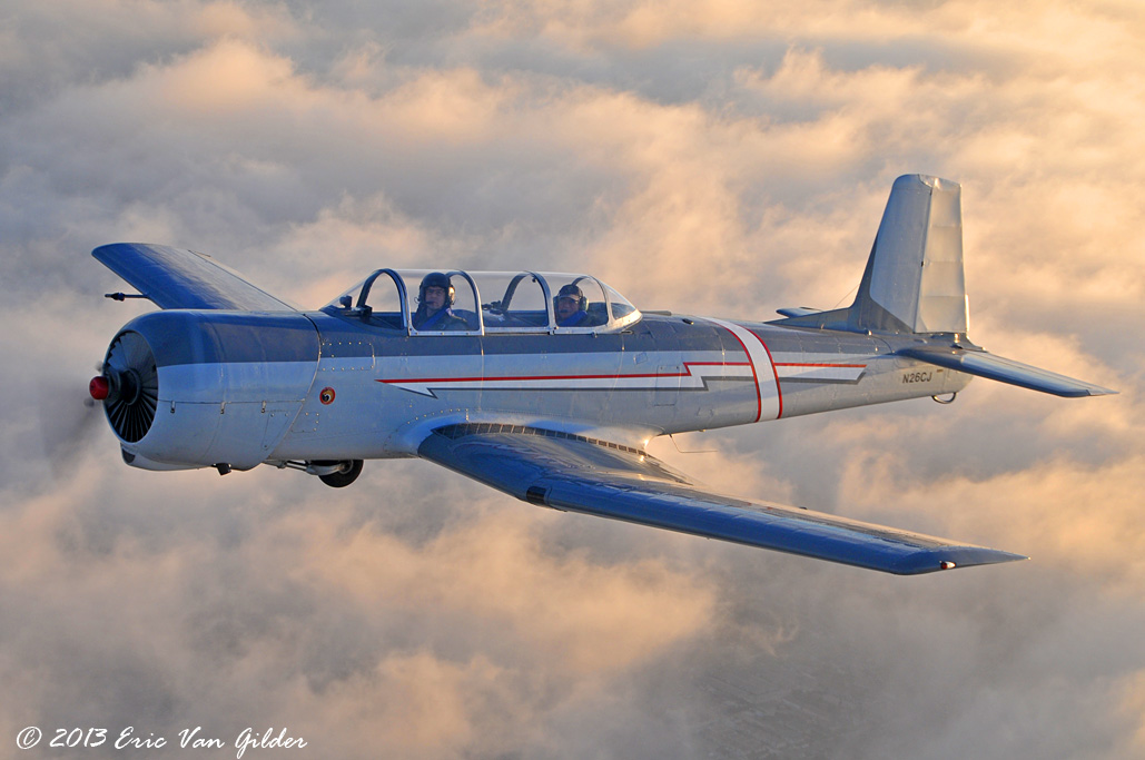 Gil Lipaz in the Nanchang CJ-6A over the clouds