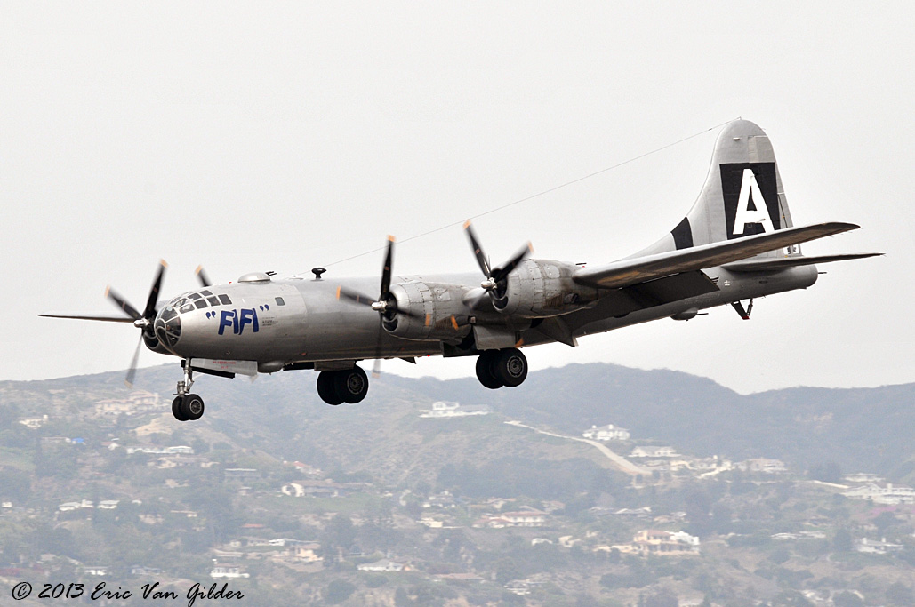 B-29 Superfortress on final approach.