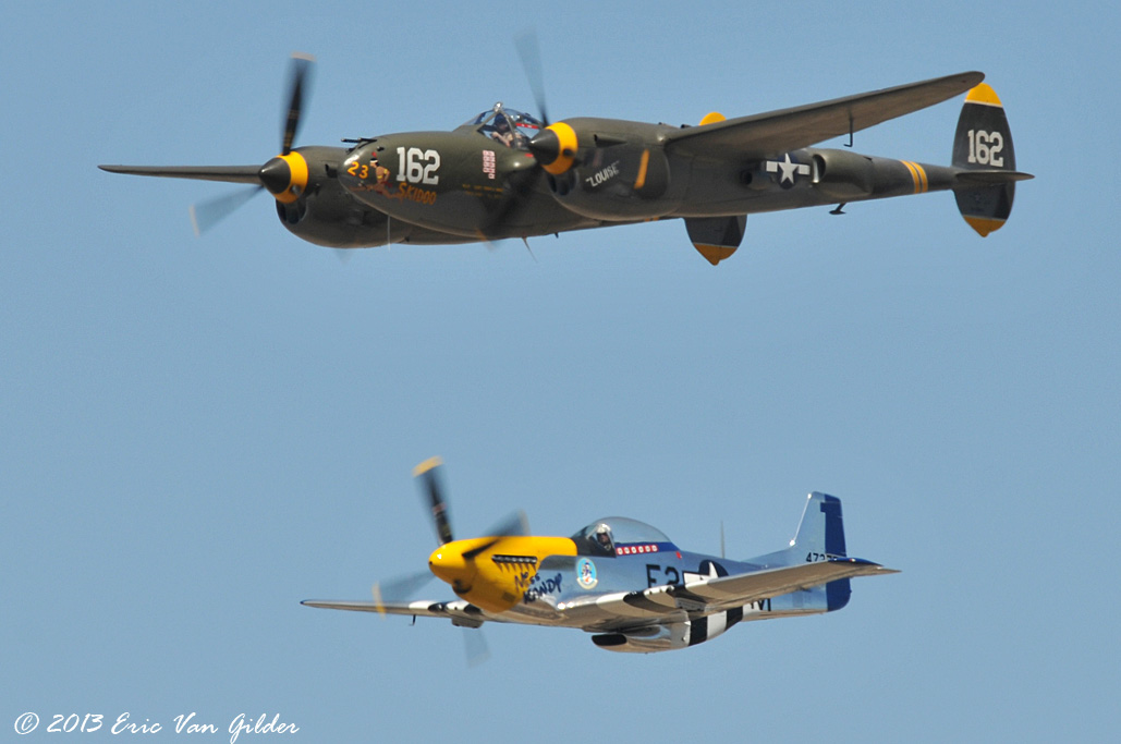 P-38 Lightning and P-51 Mustang
