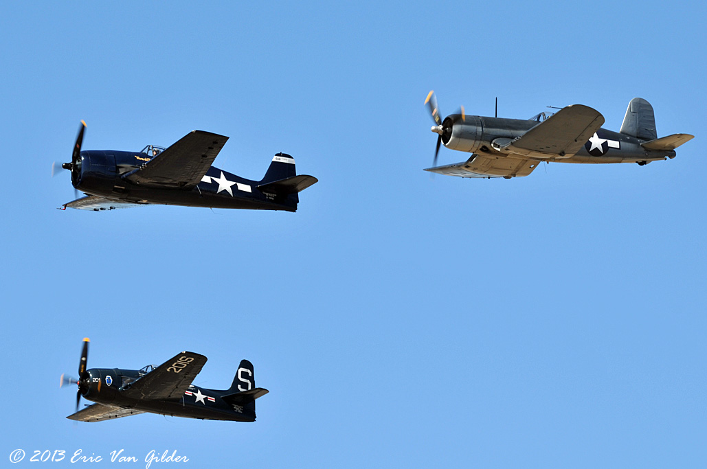 F6F Hellcat, F8F Bearcat and F4U Corsair