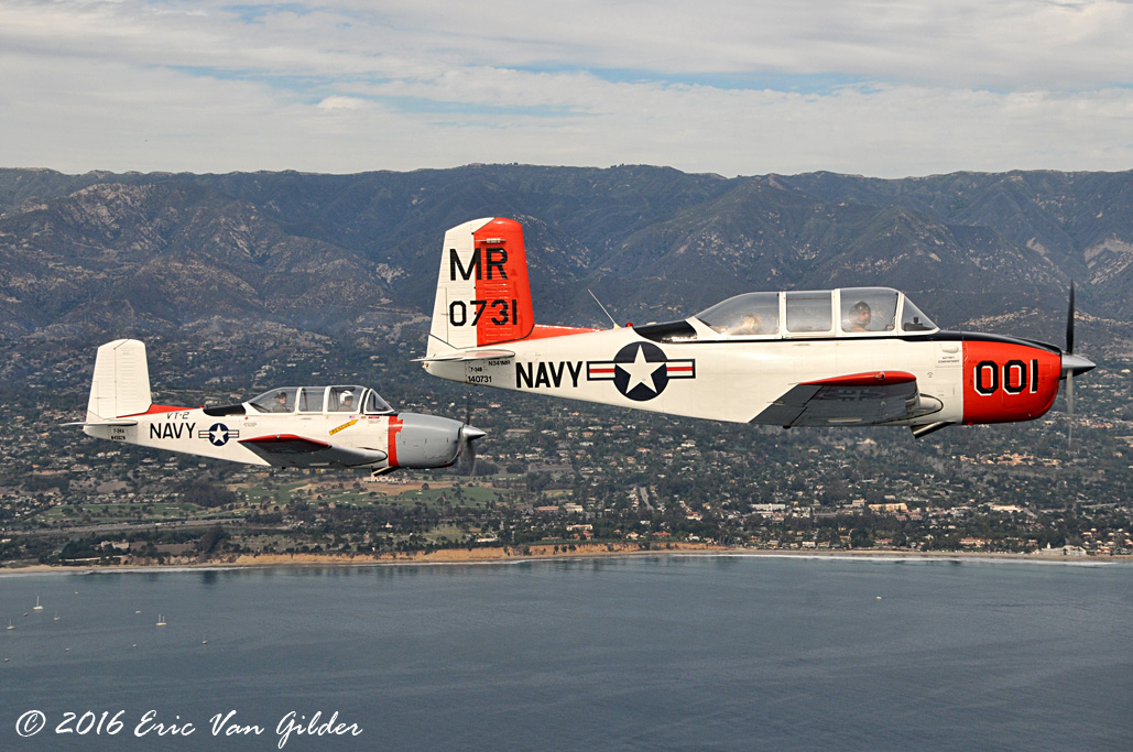 Marc Russell and Mike Reirdon in the T-34 Mentors