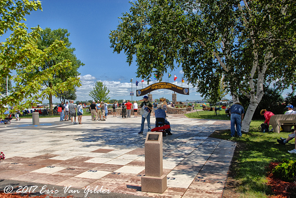 Crowds near the EAA Brown Arch