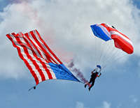 Click here for
                    the Patriots Skydiving Team gallery