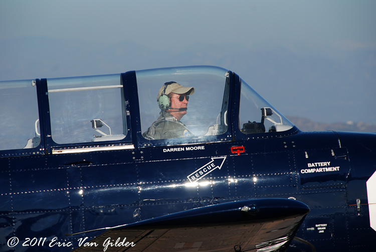 Darren Moore in his T-34A