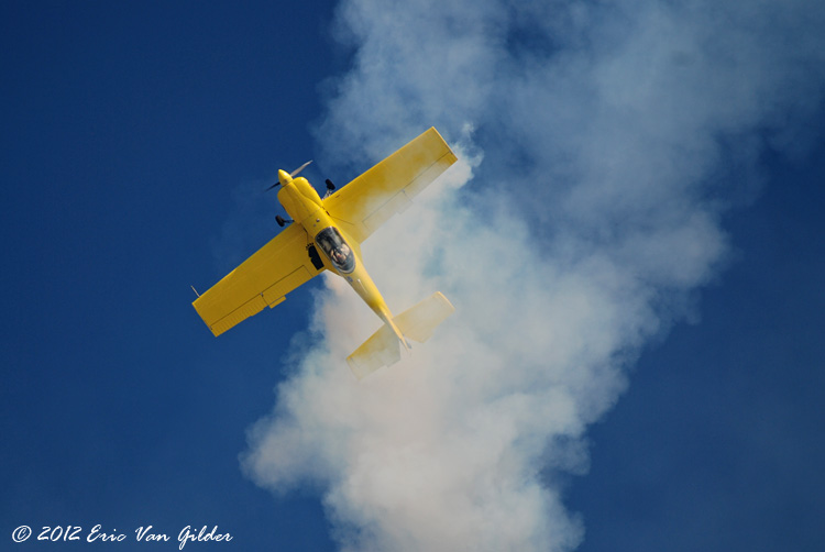 Rob Harrison, the Tumbling Bear in his Zlin 50LS
