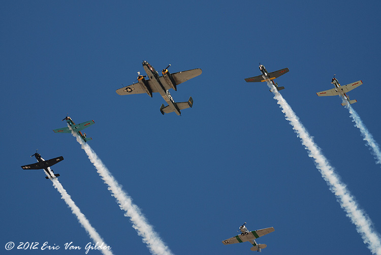 B-25 Mitchell with 4 Nanchang CJ-6A