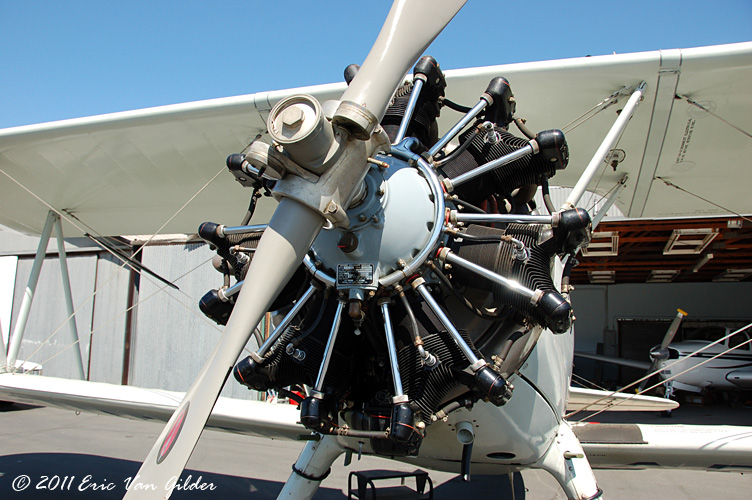 Boeing Stearman PT-17 Jacobs engine closeup