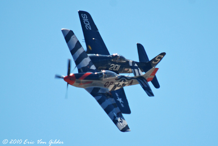 P-51 Mustang and F8F Beacrat