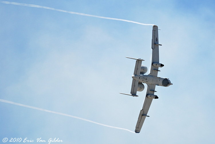 A-10 Thunderbolt II turning away from the strike.