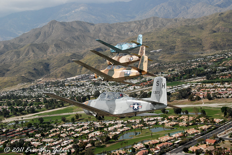 March ARB flying club echelon turn