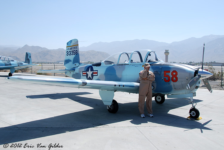 Dick Stich in front of his T-34 Mentor