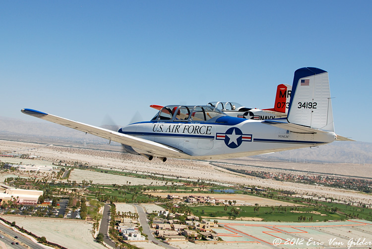 Marc and Ron
              in the echelon formation