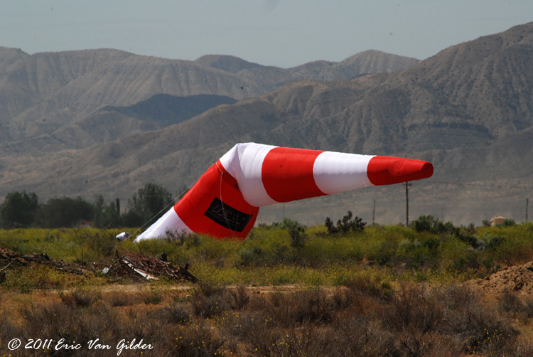 Pylon blown over by the wind