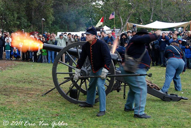Union cannon fire