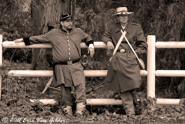 Confederate soldiers relaxing