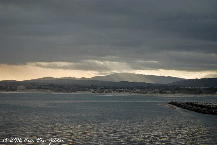 Monterey Bay with storm.