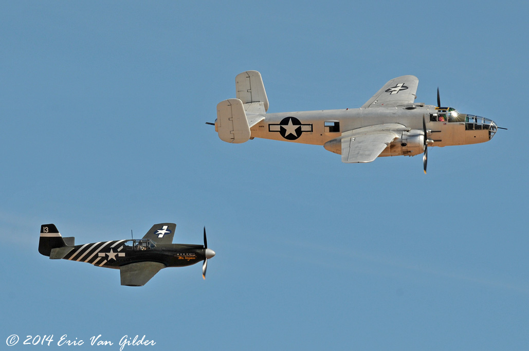 B-25/P-51A Formation