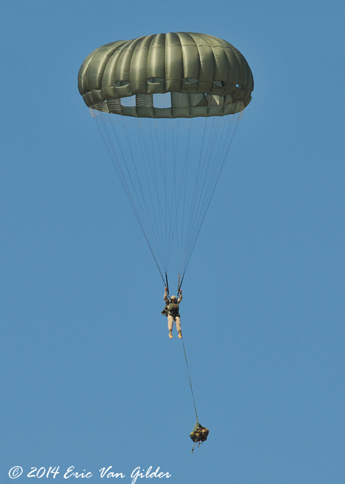 USMC paratroopers jumping from a D-Day veteran C-53
