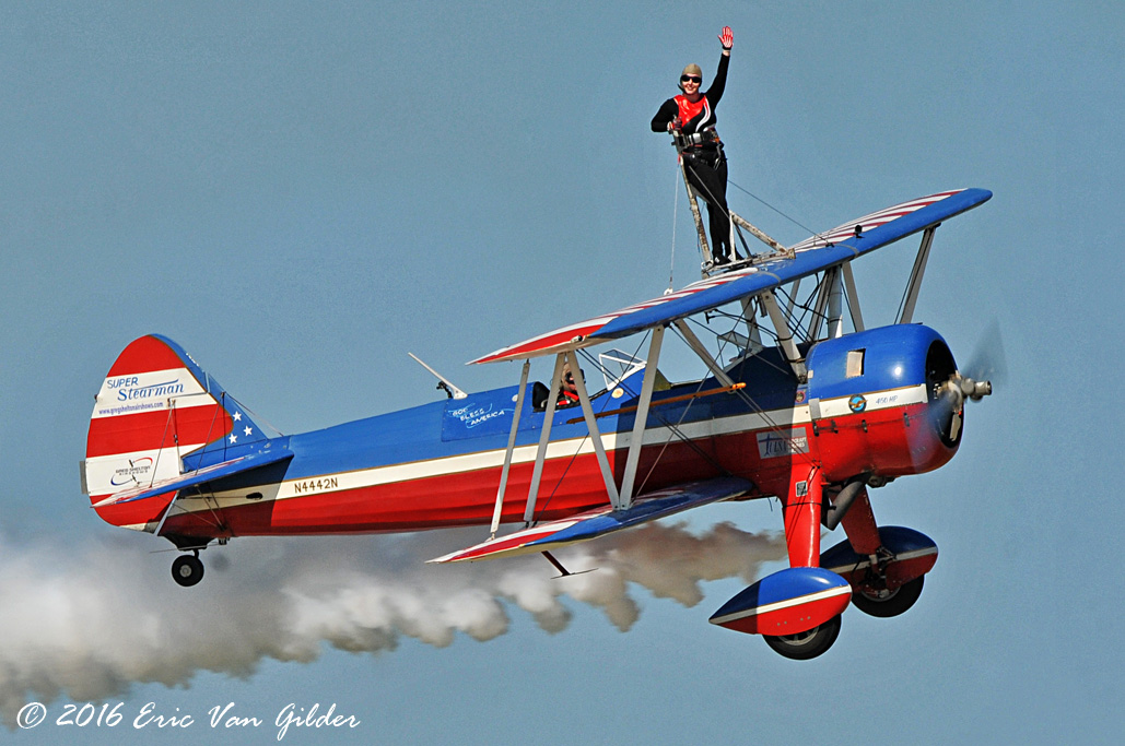 Greg Shelton and Ashley Key Wingwalking