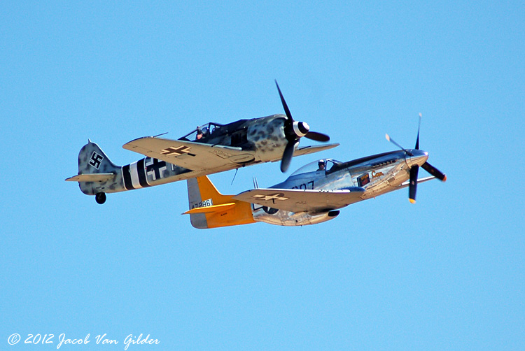 FW.190 and P-51 formation